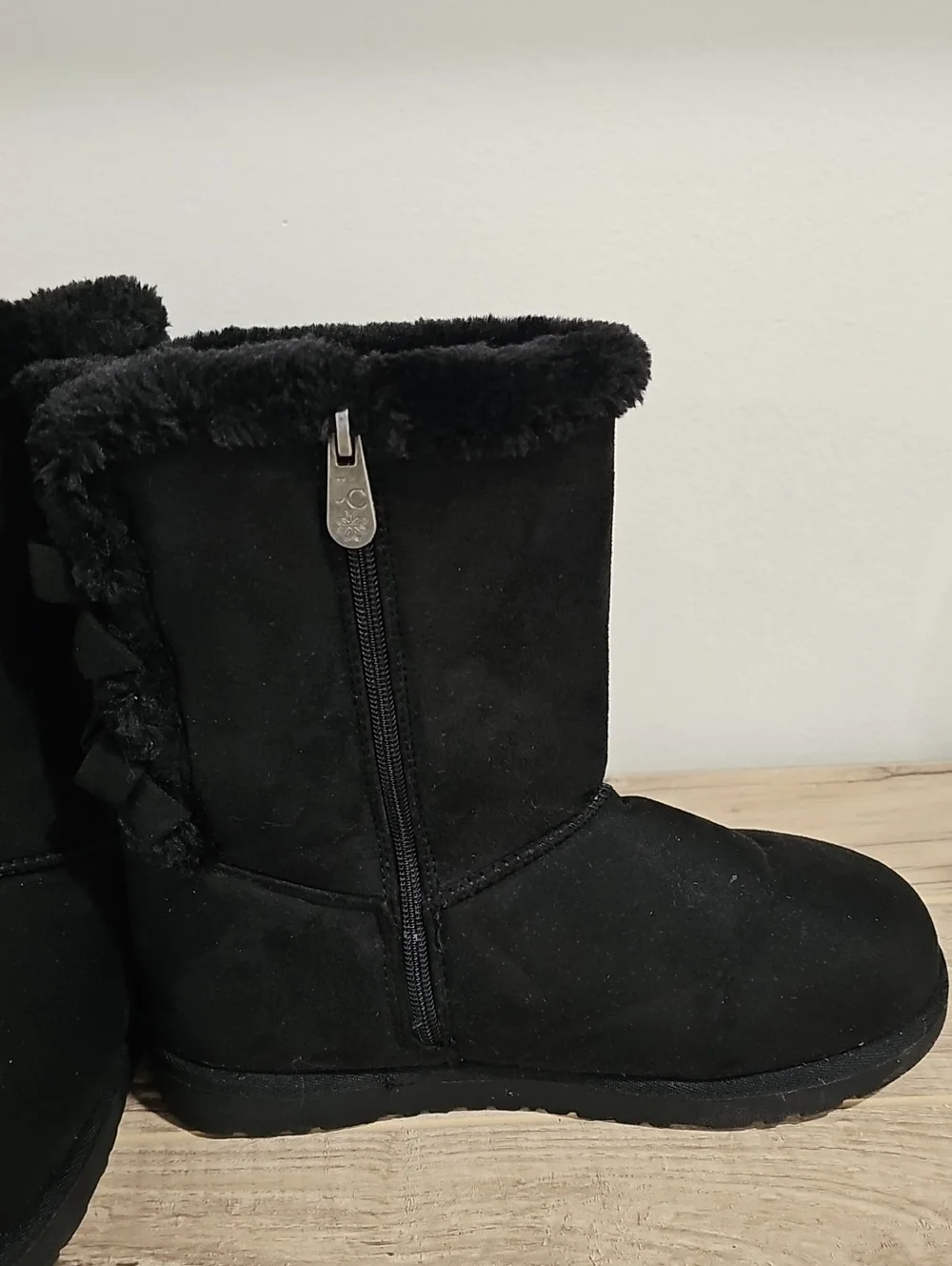 Jessica Cline Womens Black Suede Boots Size 8 W